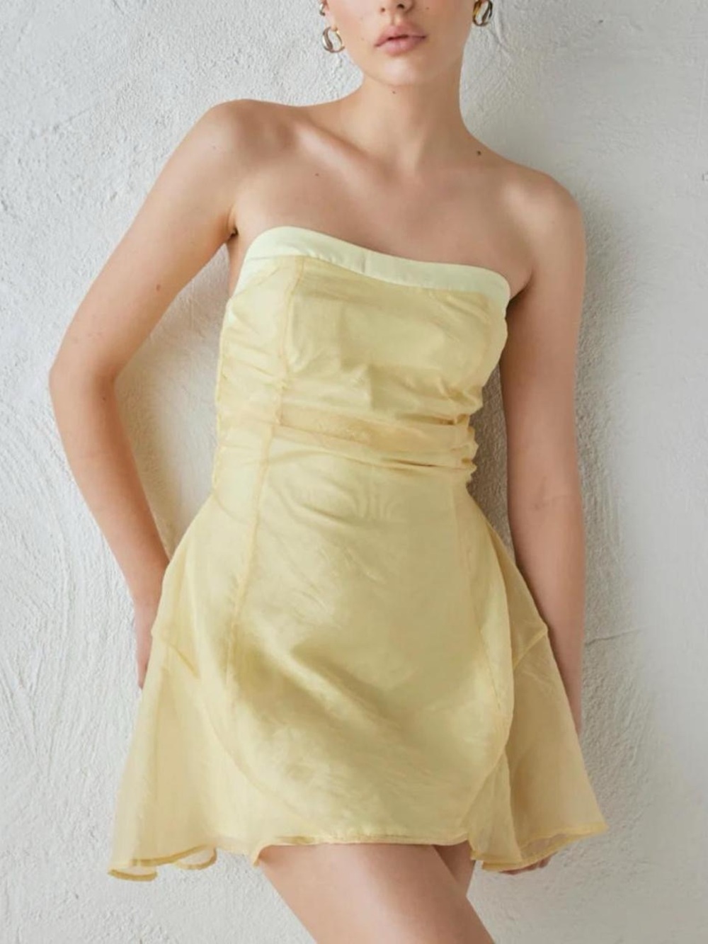 VRG GIRL PALOMA MINI DRESS LEMON
